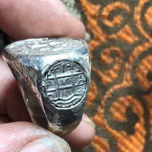 Doubloon Ring , solid sterling silver made in USA